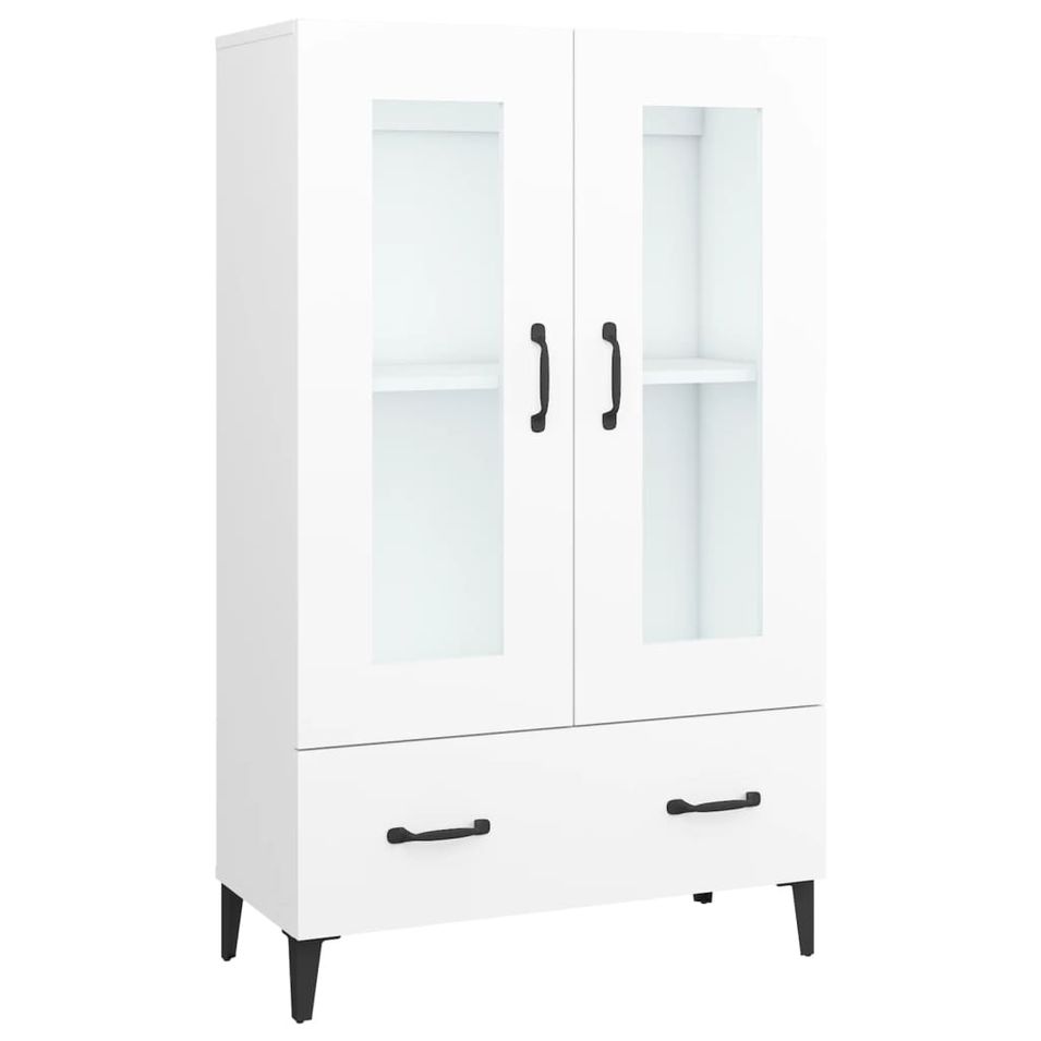 Buffet Blanc 70x31x115 cm Bois d'ingénierie - Photo n°1
