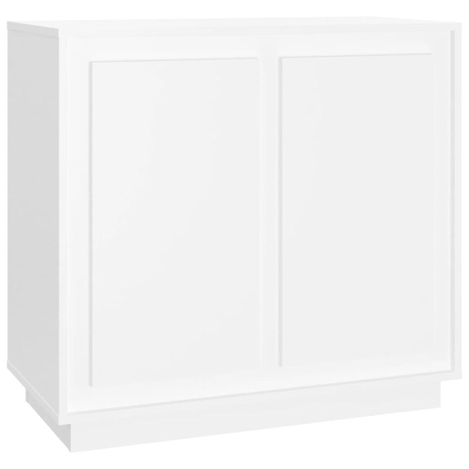 Buffet blanc 80x34x75 cm bois d'ingénierie - Photo n°1