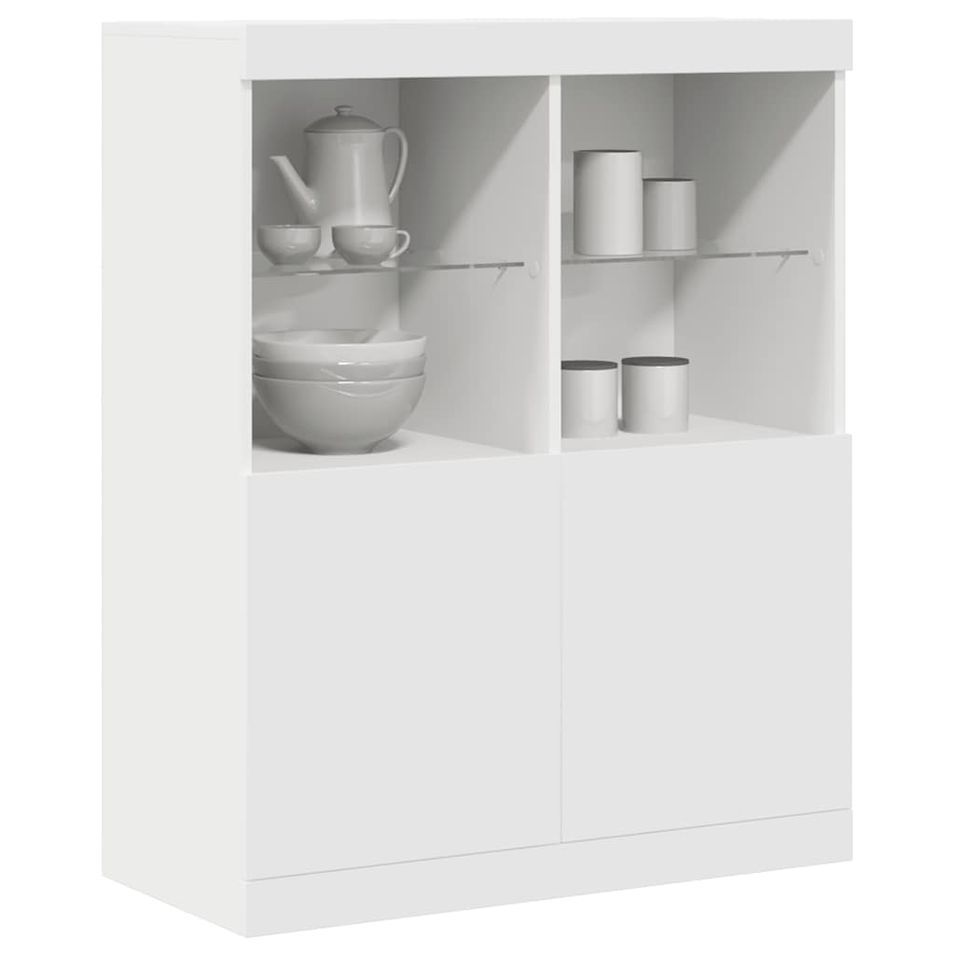 Buffet blanc 81x37x100 cm bois d'ingénierie - Photo n°1