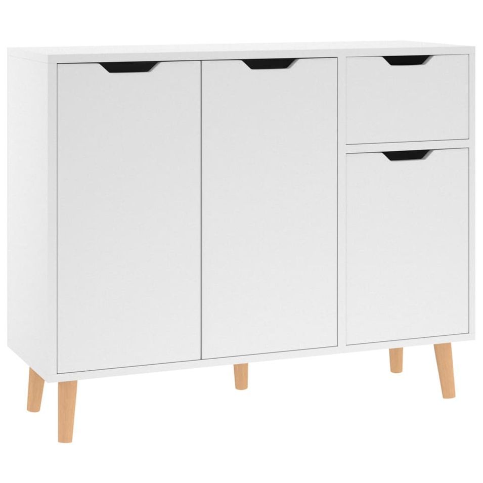 Buffet Blanc 90x30x72 cm Bois d'ingénierie - Photo n°1