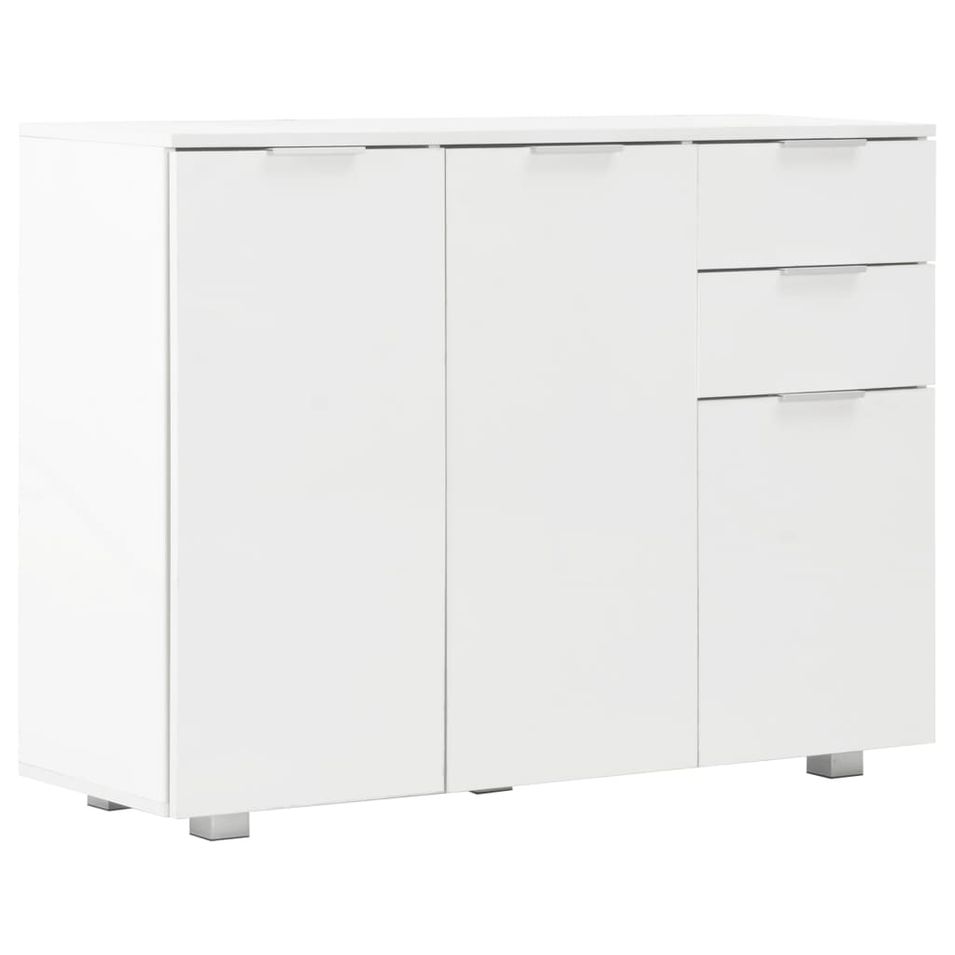 Buffet Blanc brillant 107 x 35 x 76 cm - Photo n°1