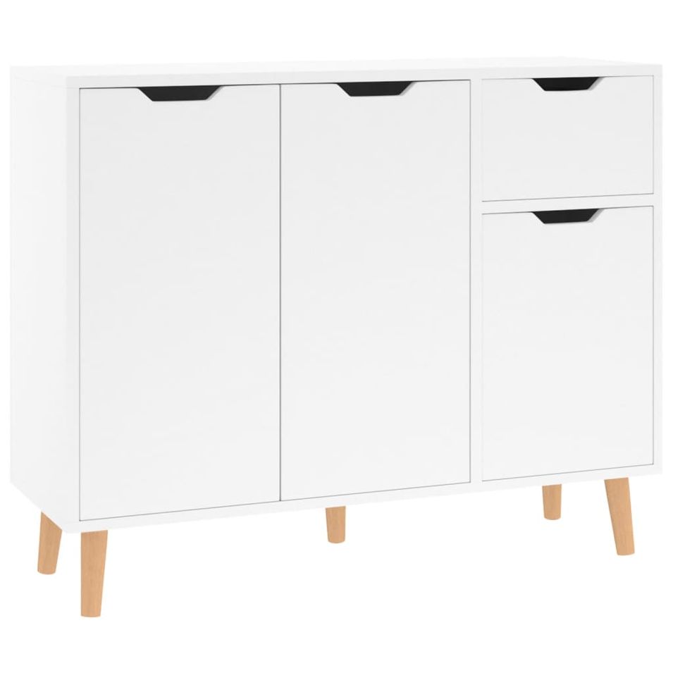 Buffet Blanc brillant 90x30x72 cm - Photo n°1