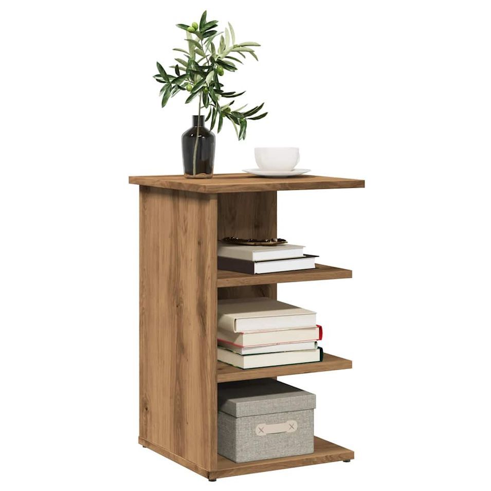 Buffet chêne artisanal 35x35x55 cm bois d'ingénierie - Photo n°1