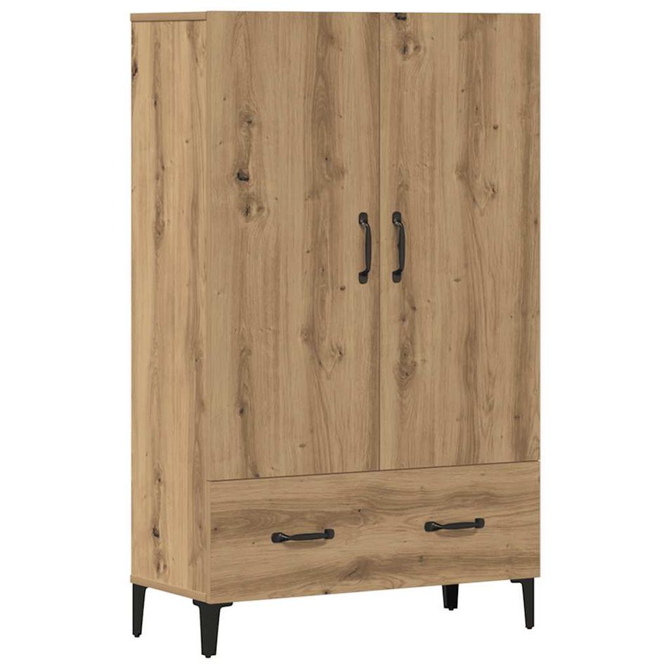 Buffet chêne artisanal 70x31x115 cm bois d'ingénierie - Photo n°1