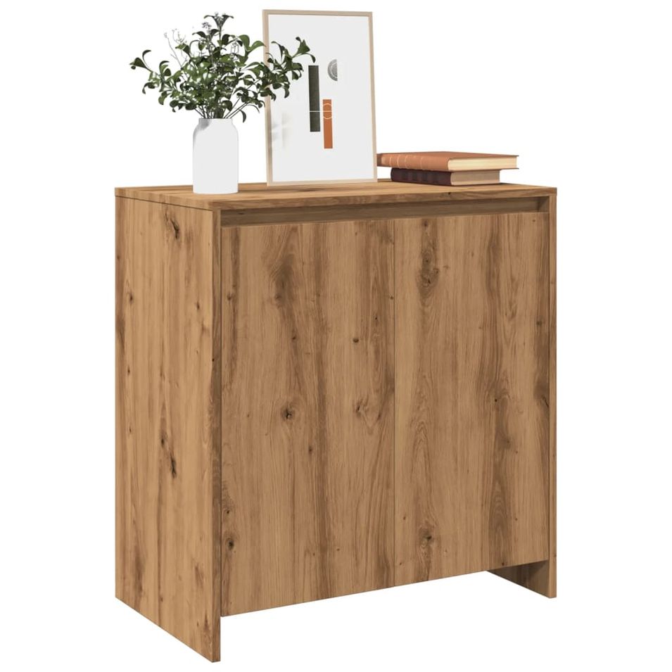 Buffet chêne artisanal 70x41x75 cm bois d'ingénierie - Photo n°1