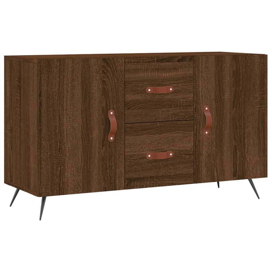 Buffet chêne marron 100x36x60 cm bois d'ingénierie - Photo n°1