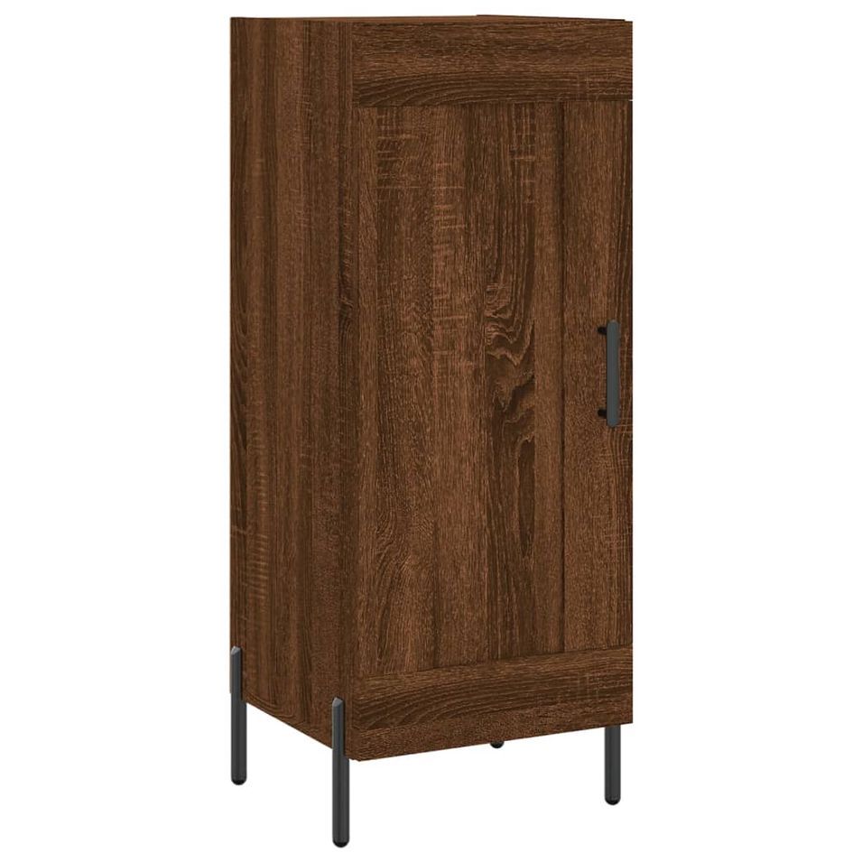 Buffet Chêne marron 34,5x34x90 cm Bois d'ingénierie - Photo n°1