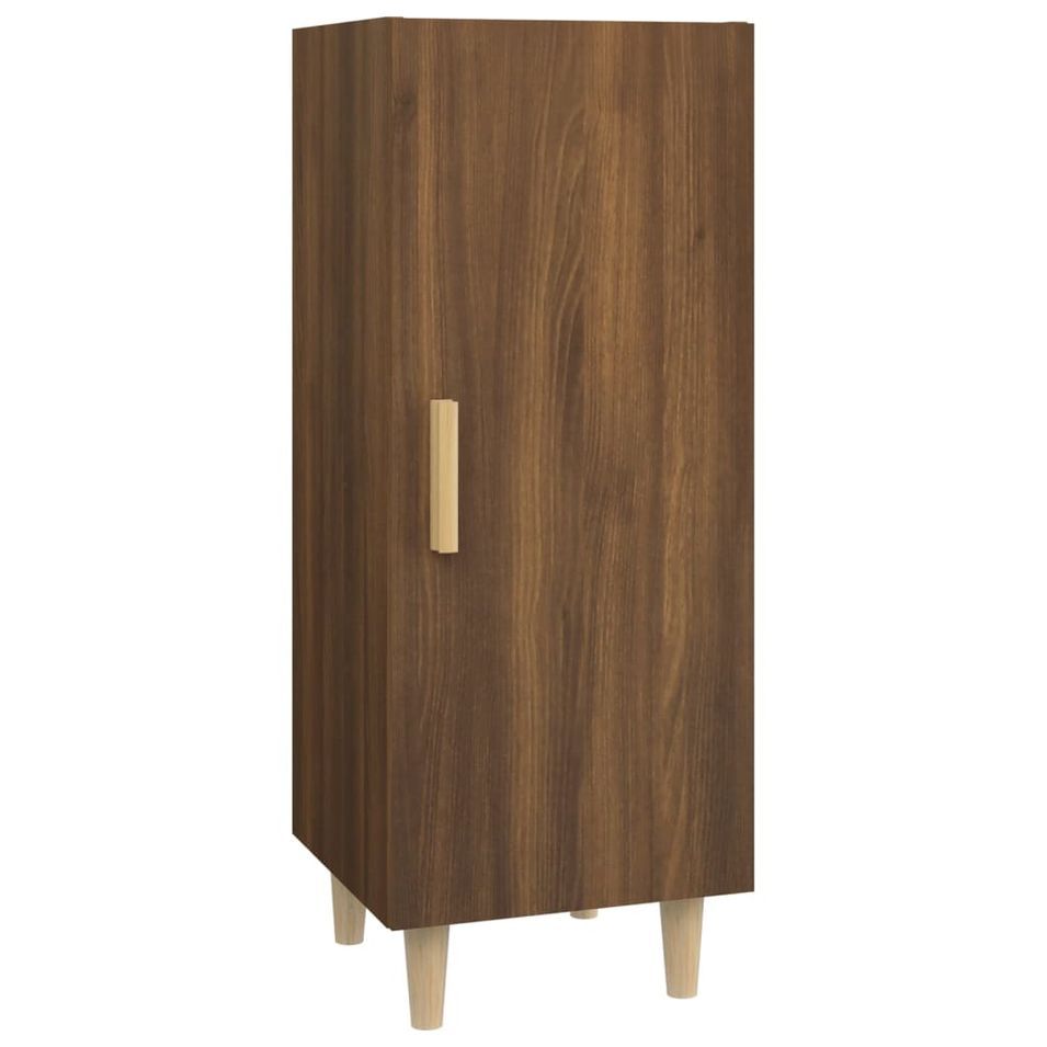 Buffet Chêne marron 34,5x34x90 cm Bois d'ingénierie - Photo n°1