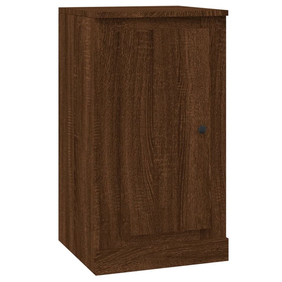Buffet chêne marron 37,5x35,5x67,5 cm bois d'ingénierie - Photo n°1