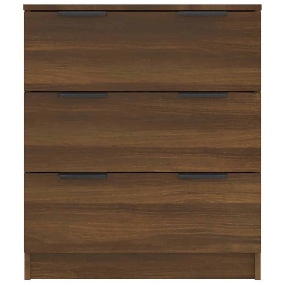 Buffet Chêne marron 60x30x70 cm Bois d'ingénierie - Photo n°1