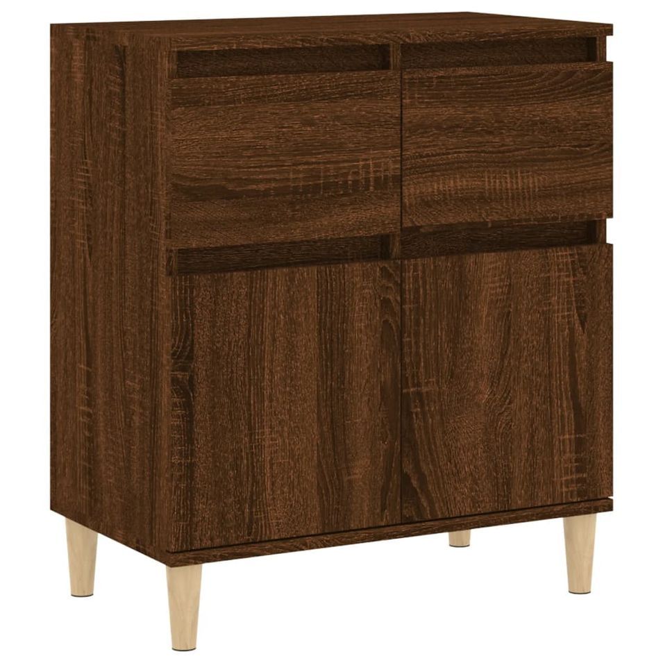 Buffet Chêne marron 60x35x70 cm Bois d'ingénierie - Photo n°1