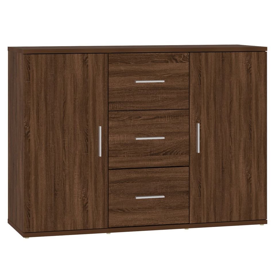 Buffet Chêne marron 91x29,5x65 cm Bois d'ingénierie - Photo n°1