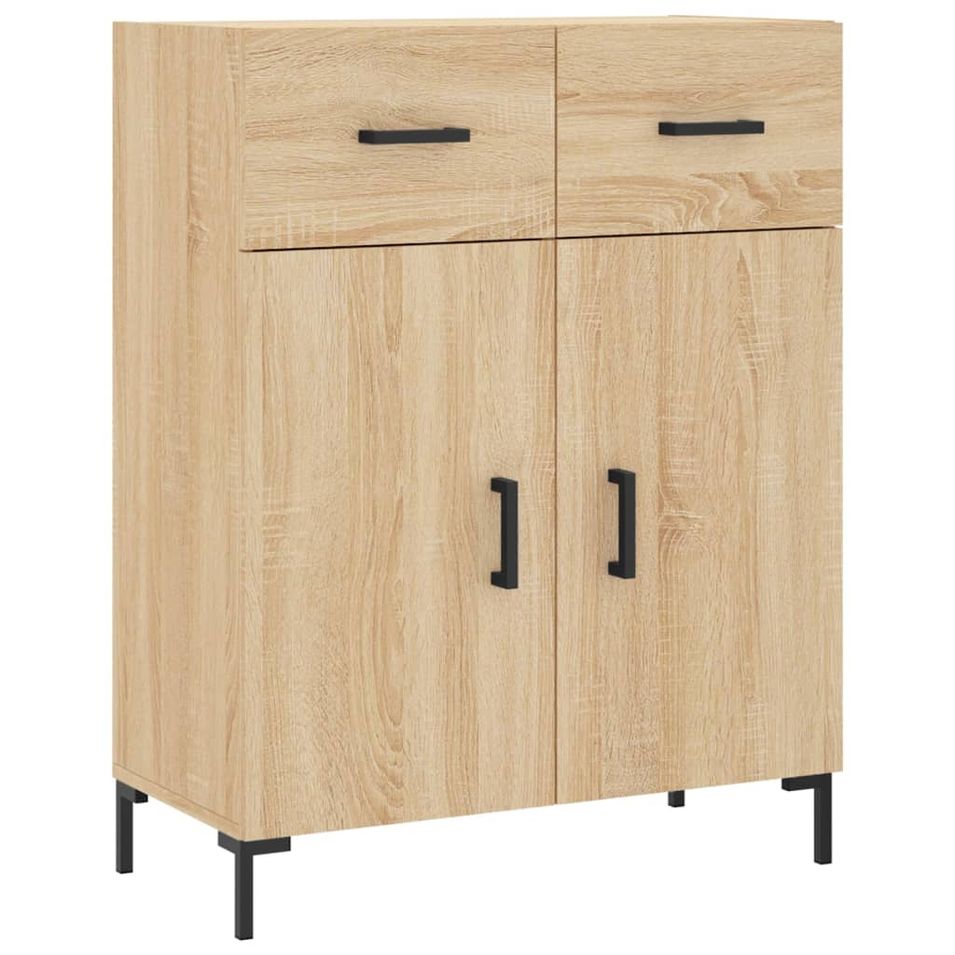 Buffet chêne sonoma 69,5x34x90 cm bois d'ingénierie - Photo n°1
