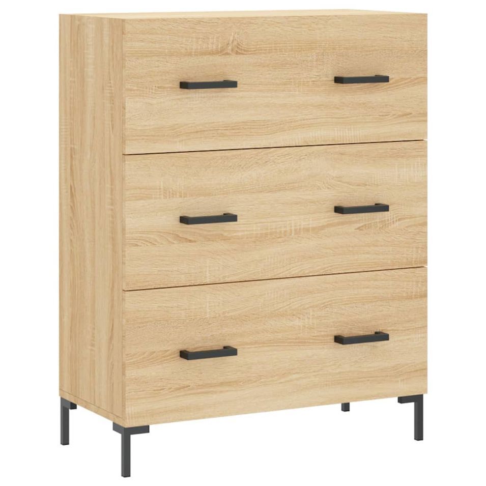 Buffet chêne sonoma 69,5x34x90 cm bois d'ingénierie - Photo n°1