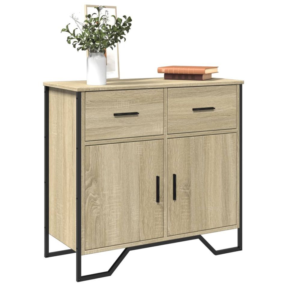 Buffet chêne sonoma 79,5x35,5x74,5 cm bois d'ingénierie - Photo n°1