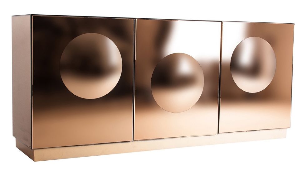 Buffet design 4 portes miroir bronze Lizy 180 cm 2 - Photo n°1