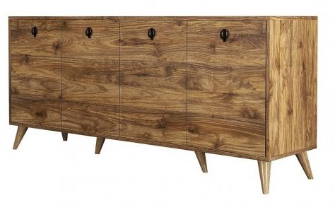 Buffet en bois clair 4 portes Elite 180 cm - Photo n°1