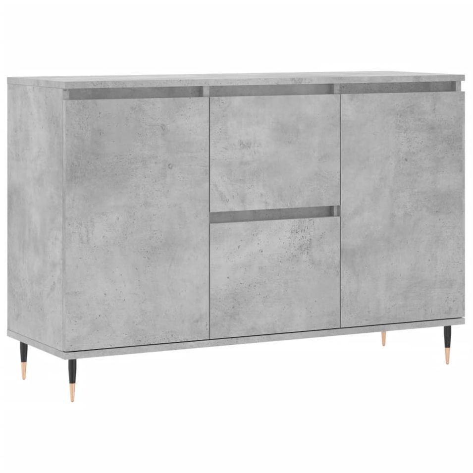 Buffet gris béton 104x35x70 cm bois d'ingénierie - Photo n°1