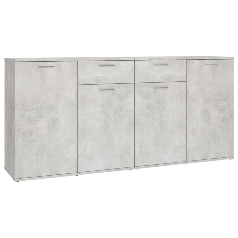 Buffet Gris béton 160x36x75 cm - Photo n°1
