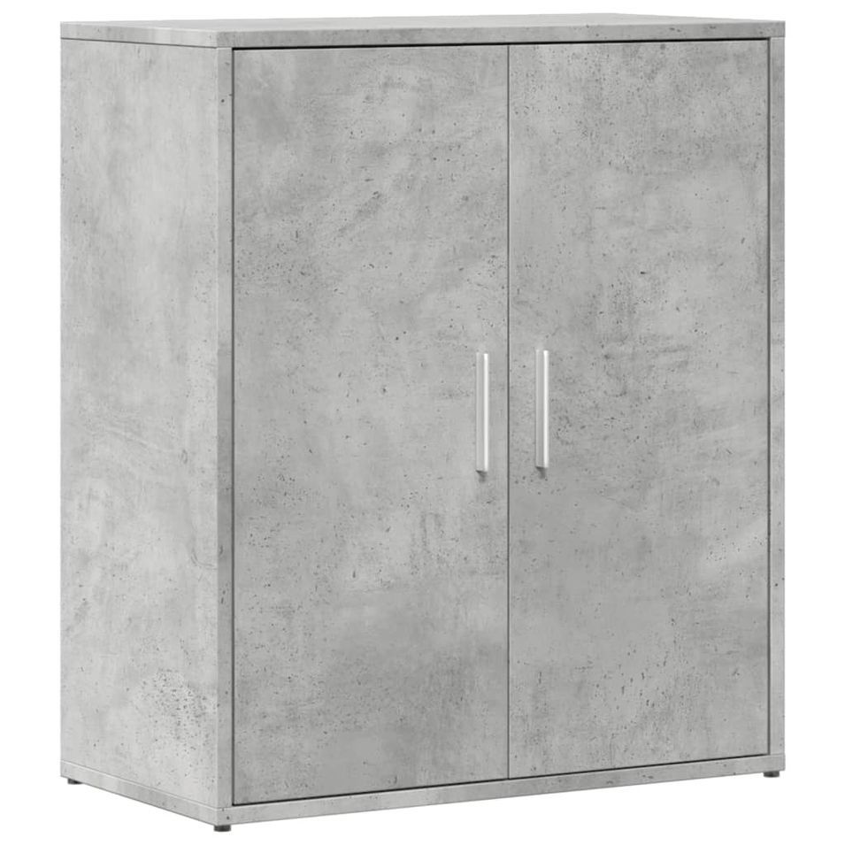 Buffet gris béton 60x31x70 cm bois d'ingénierie - Photo n°1