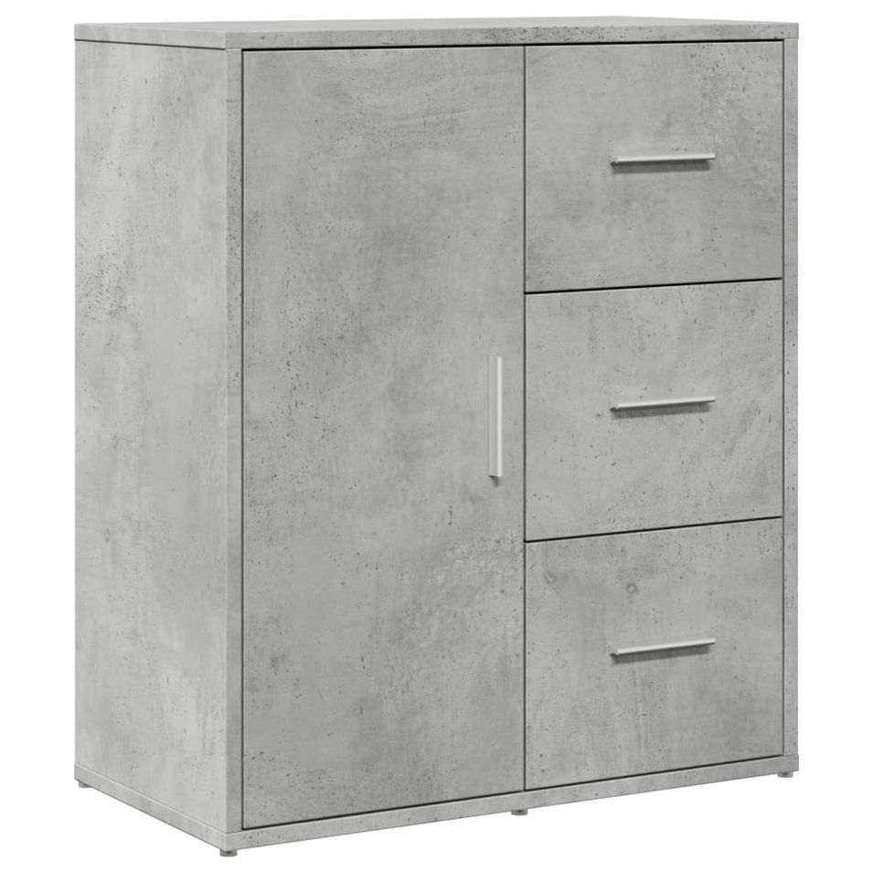 Buffet gris béton 60x31x70 cm bois d'ingénierie - Photo n°1