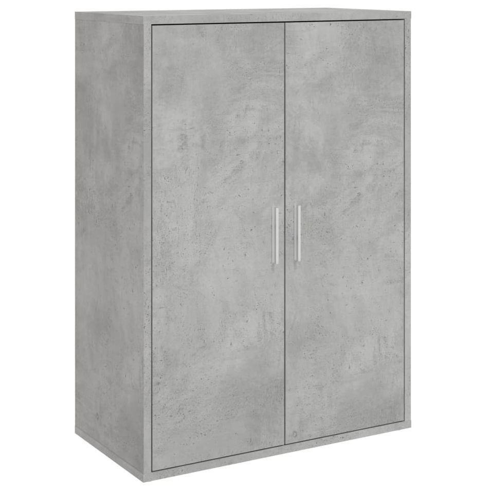 Buffet gris béton 60x31x84 cm bois d'ingénierie - Photo n°1