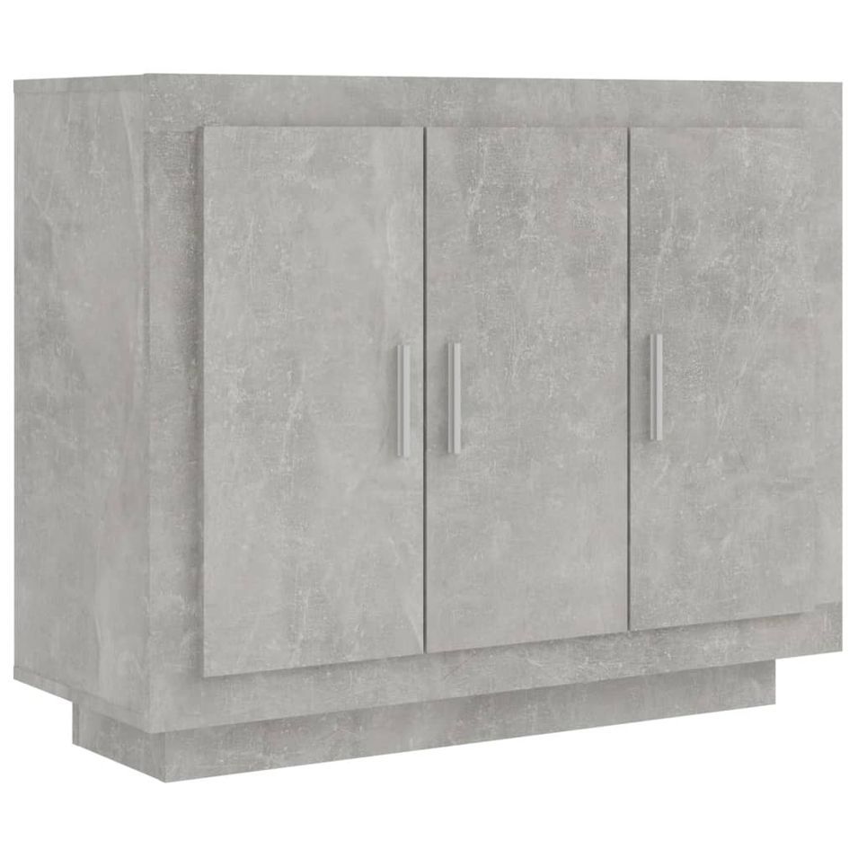 Buffet Gris béton 92x35x75 cm Bois d'ingénierie - Photo n°1