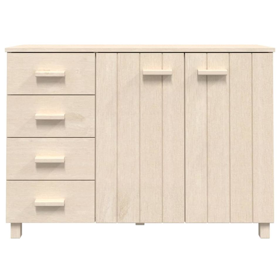 Buffet HAMAR Marron miel 113x40x80 cm Bois massif de pin - Photo n°1