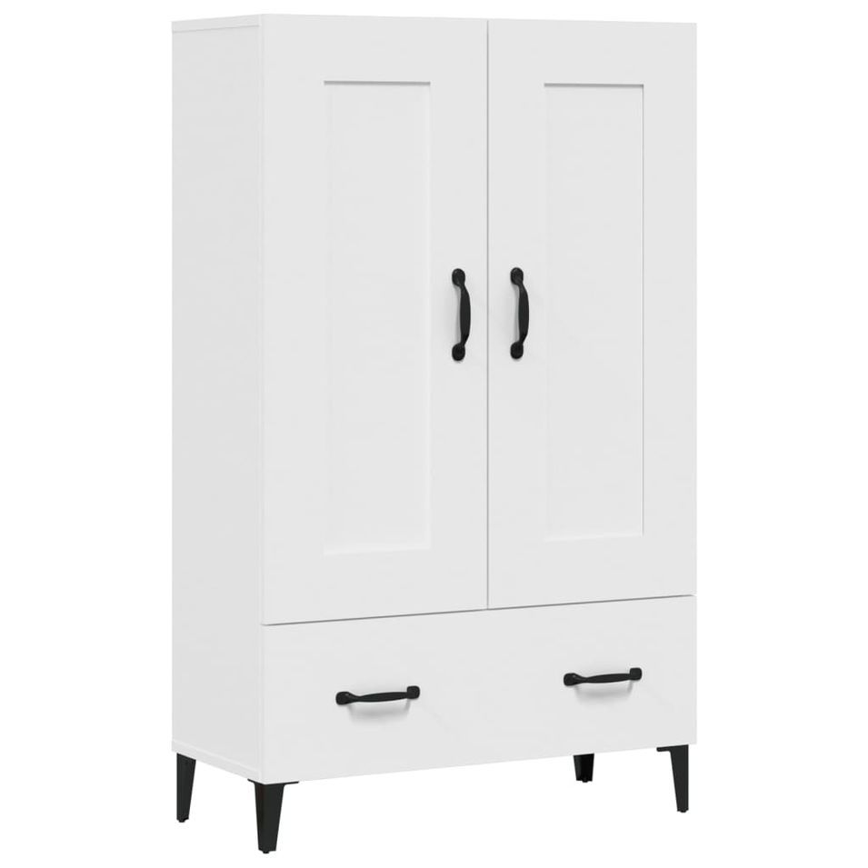 Buffet haut Blanc 70x31x115 cm Bois d'ingénierie - Photo n°1