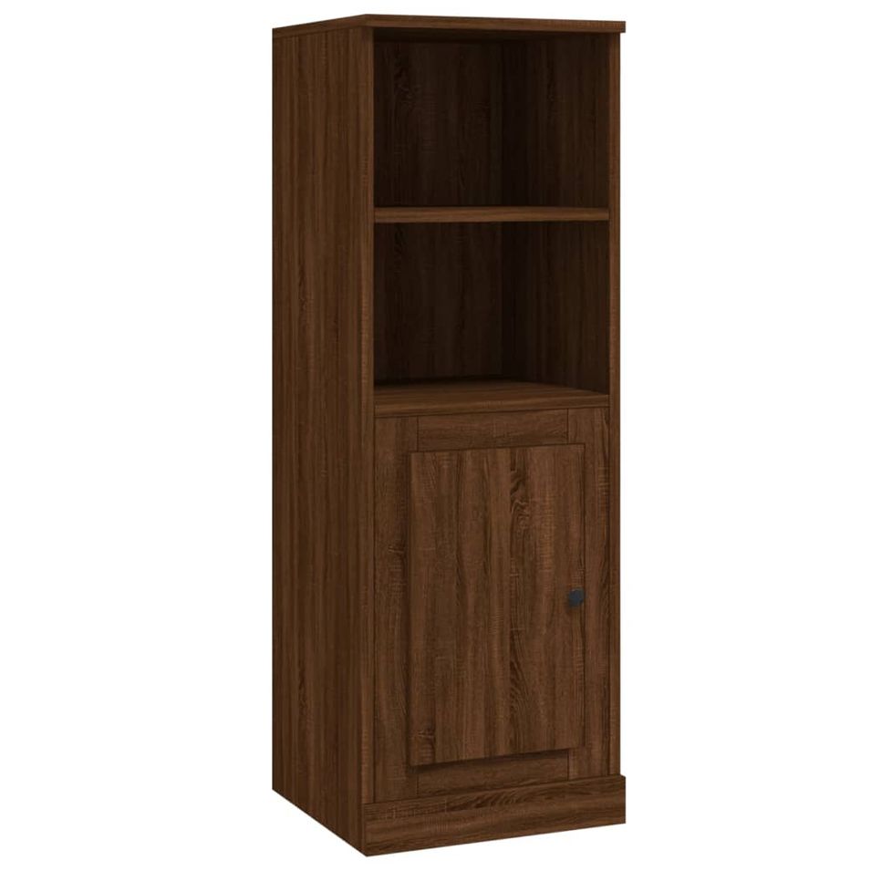 Buffet haut chêne marron 36x35,5x103,5 cm bois d'ingénierie - Photo n°1