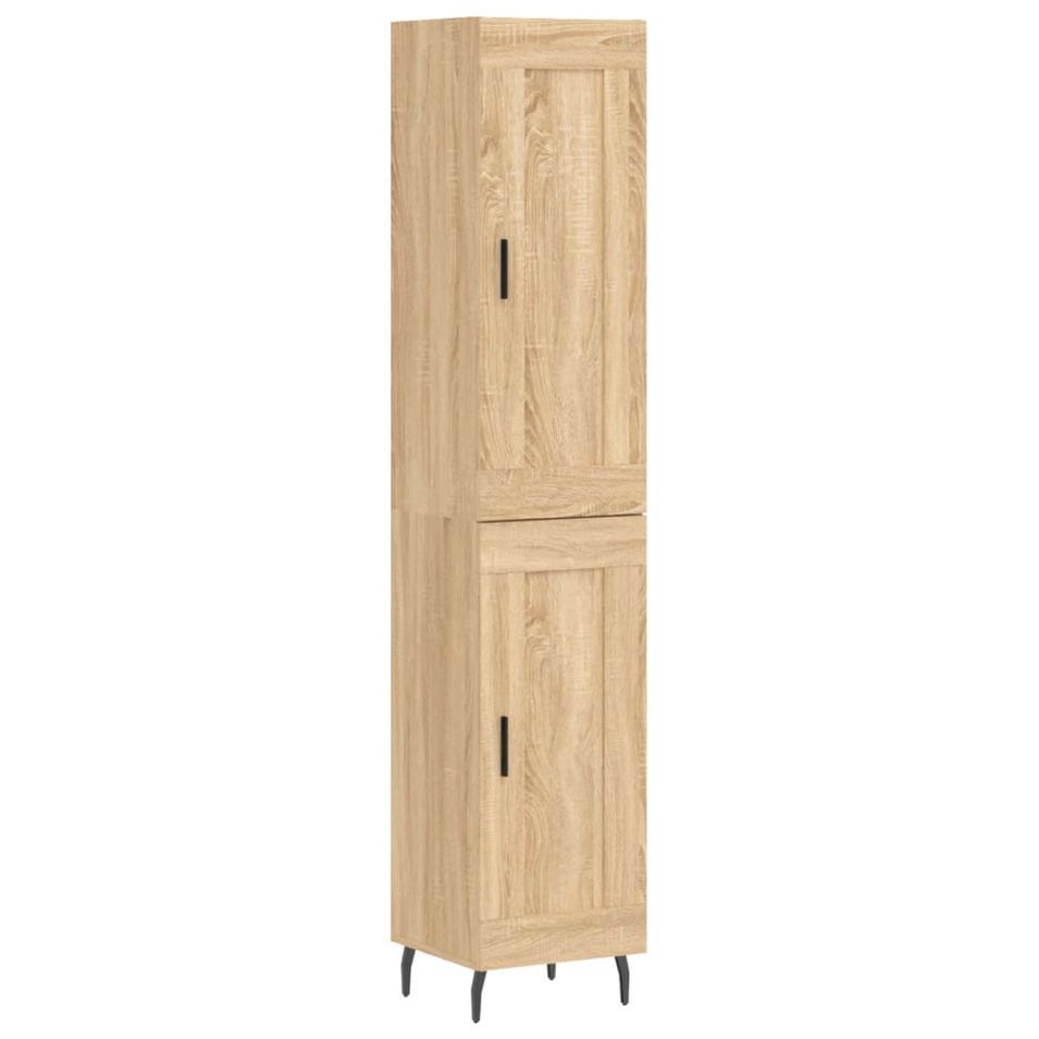 Buffet haut Chêne sonoma 34,5x34x180 cm Bois d'ingénierie - Photo n°1