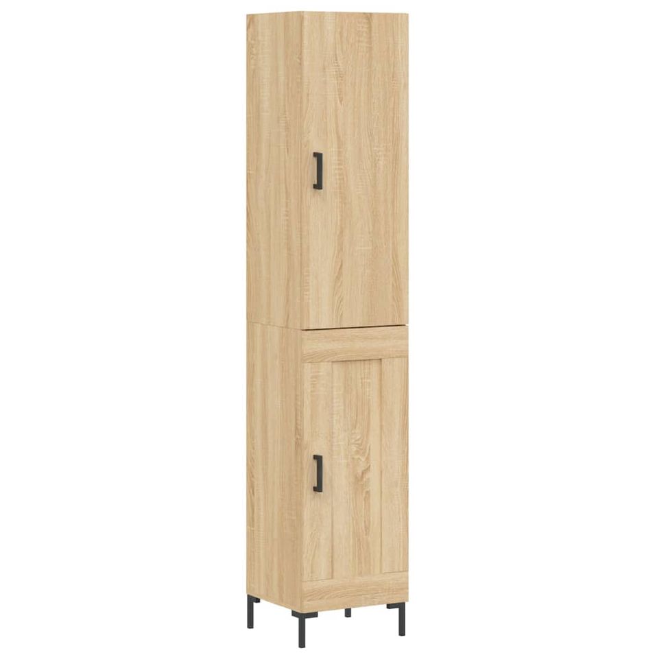 Buffet haut Chêne sonoma 34,5x34x180 cm Bois d'ingénierie - Photo n°1
