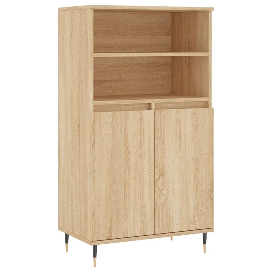 Buffet haut Chêne sonoma 60x36x110 cm Bois d'ingénierie - Photo n°1