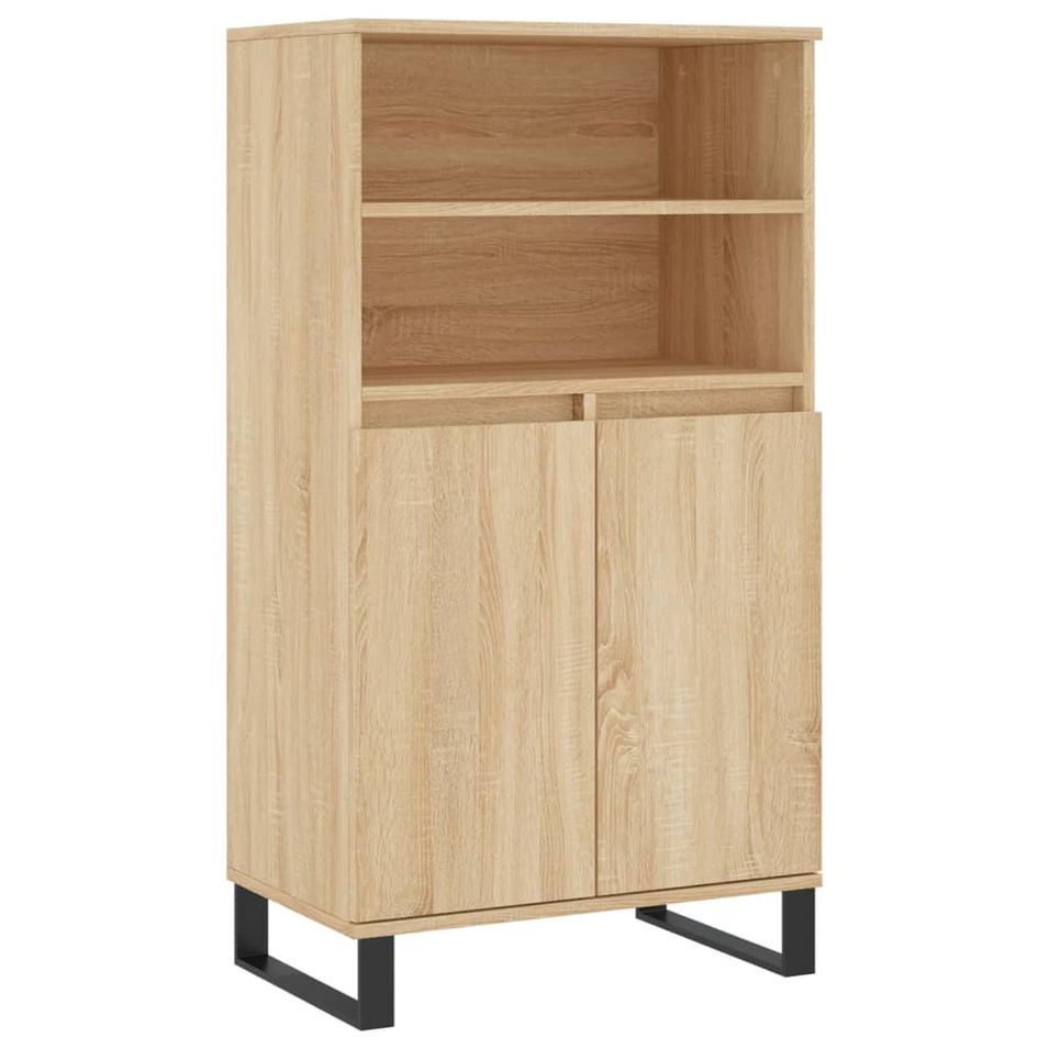 Buffet haut Chêne sonoma 60x36x110 cm Bois d'ingénierie - Photo n°1