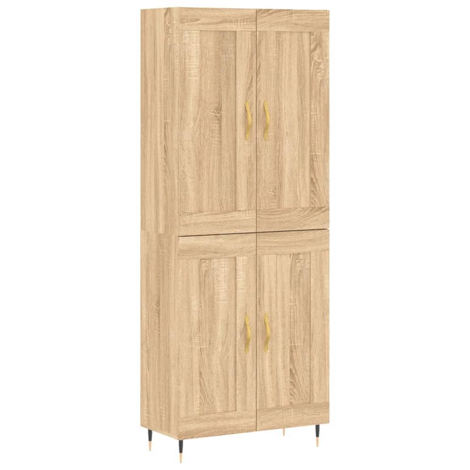 Buffet haut Chêne sonoma 69,5x34x180 cm Bois d'ingénierie - Photo n°1