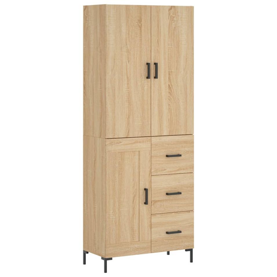 Buffet haut Chêne sonoma 69,5x34x180 cm Bois d'ingénierie - Photo n°1