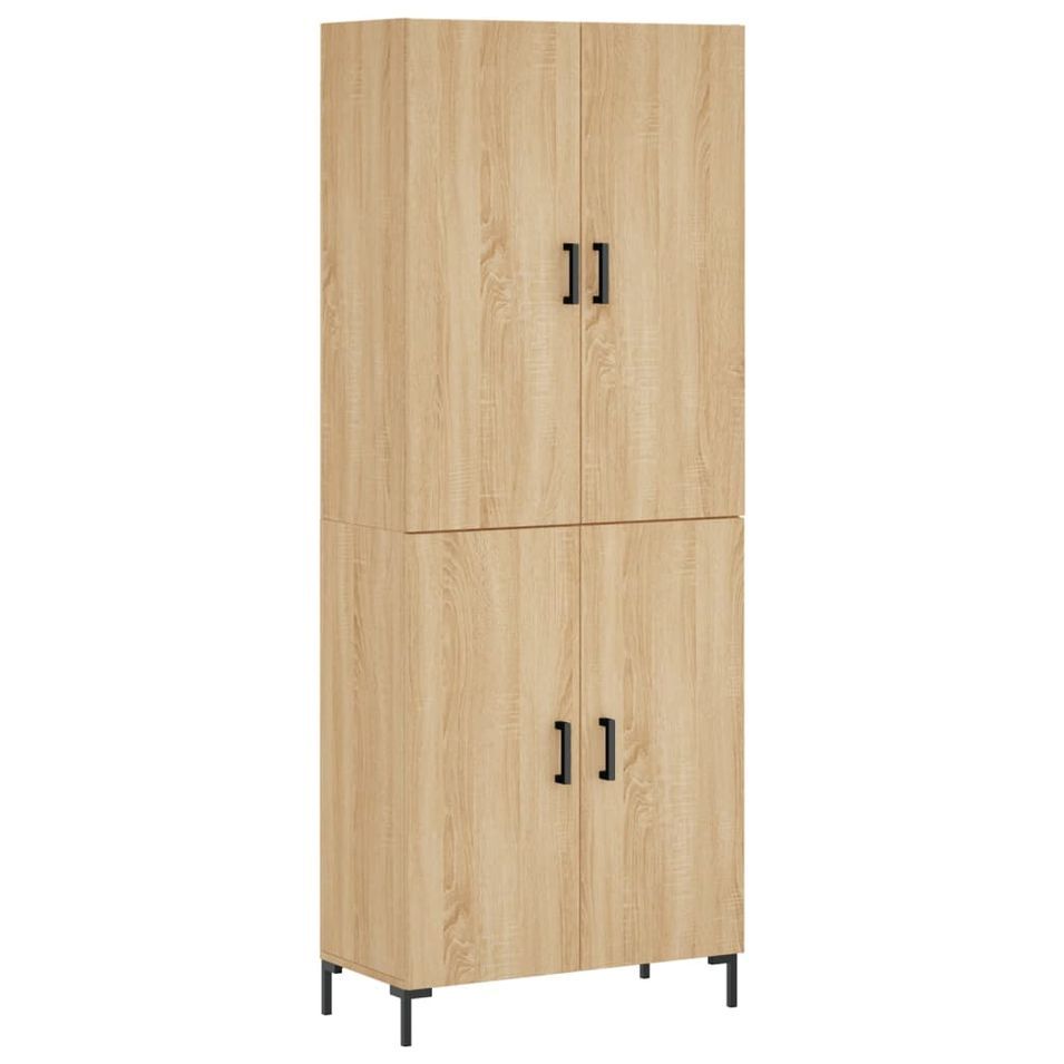 Buffet haut Chêne sonoma 69,5x34x180 cm Bois d'ingénierie - Photo n°1