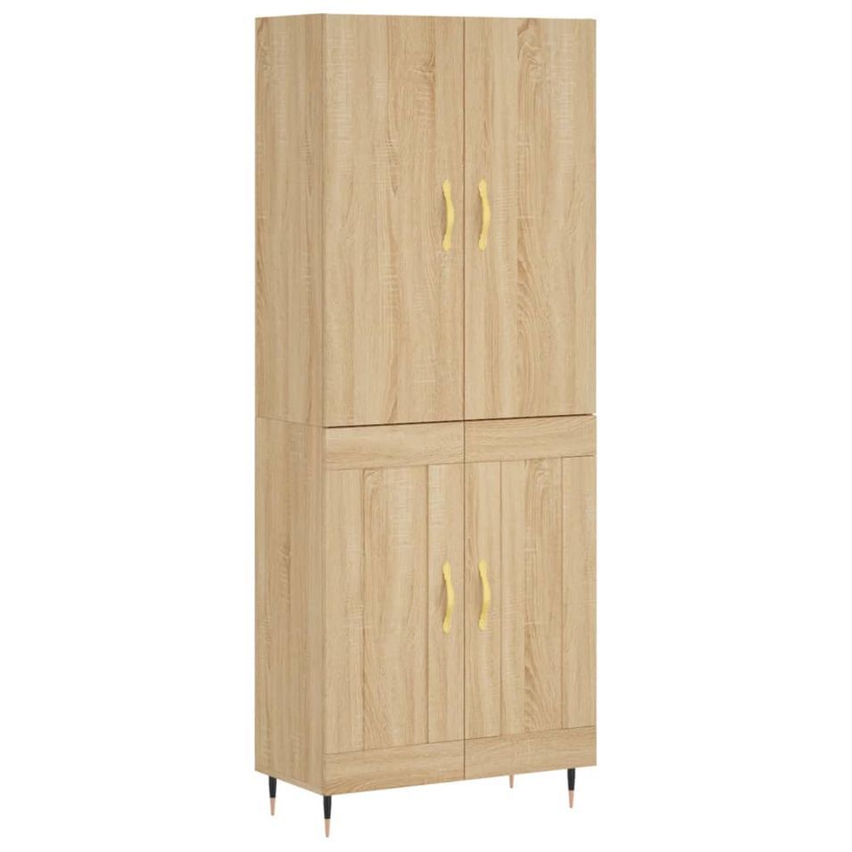 Buffet haut Chêne sonoma 69,5x34x180 cm Bois d'ingénierie - Photo n°1