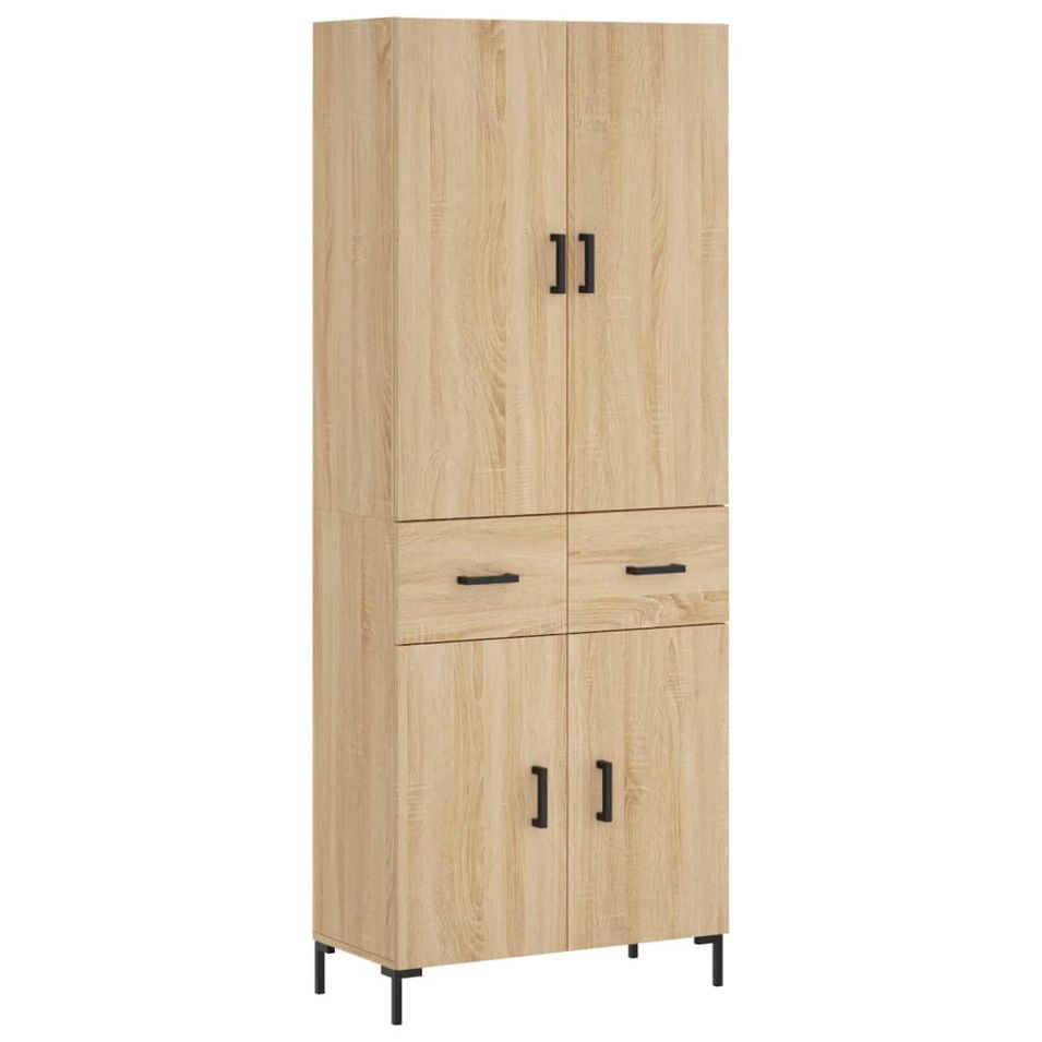 Buffet haut Chêne sonoma 69,5x34x180 cm Bois d'ingénierie - Photo n°1
