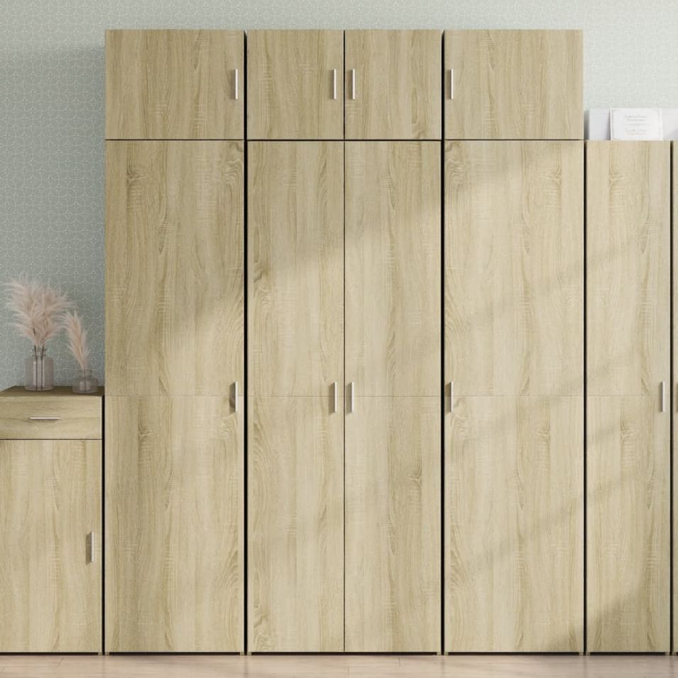 Buffet haut chêne sonoma 70x42,5x185 cm bois d'ingénierie - Photo n°1
