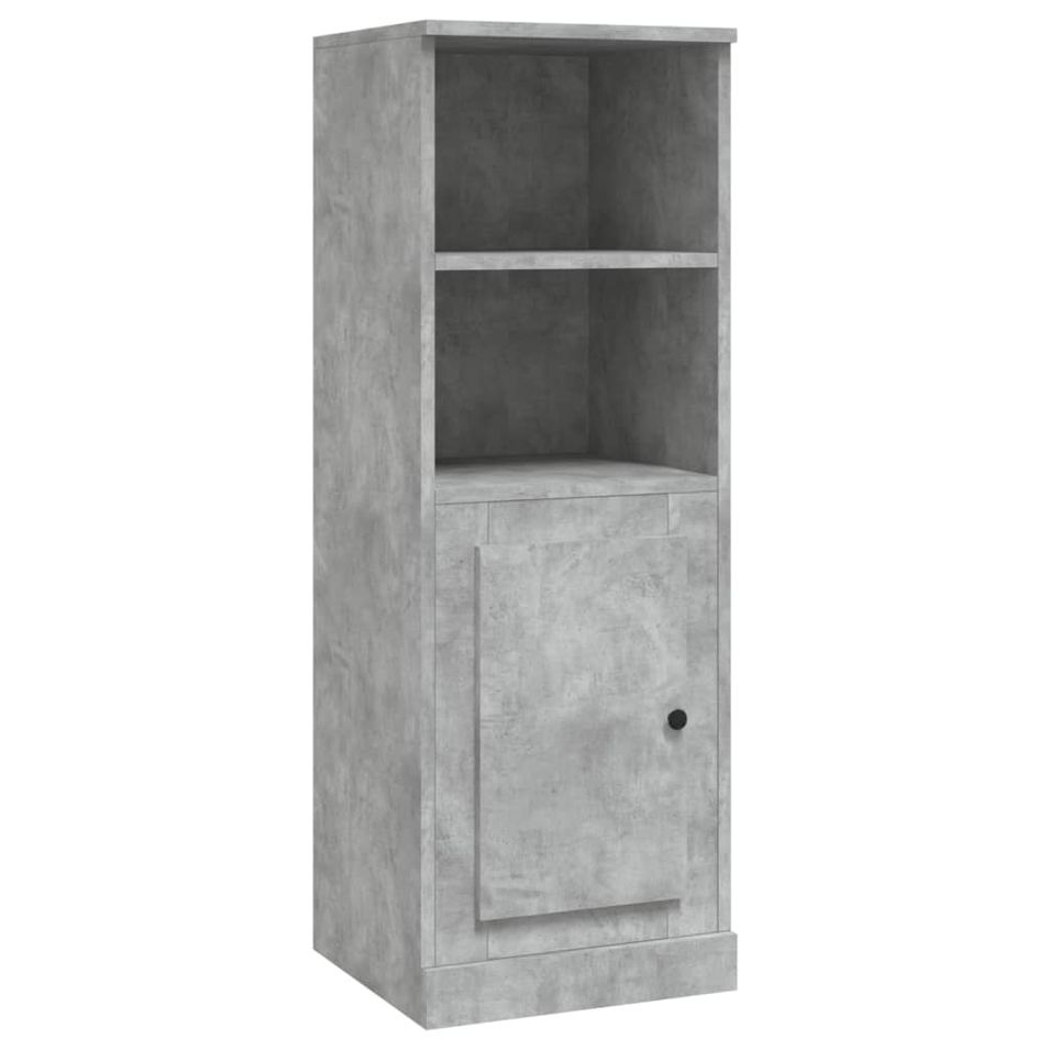 Buffet haut gris béton 36x35,5x103,5 cm bois d'ingénierie - Photo n°1
