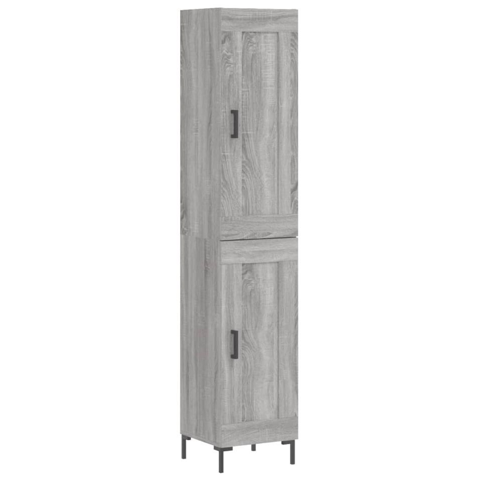 Buffet haut Sonoma gris 34,5x34x180 cm Bois d'ingénierie - Photo n°1