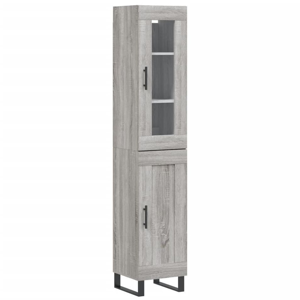 Buffet haut Sonoma gris 34,5x34x180 cm Bois d'ingénierie - Photo n°1