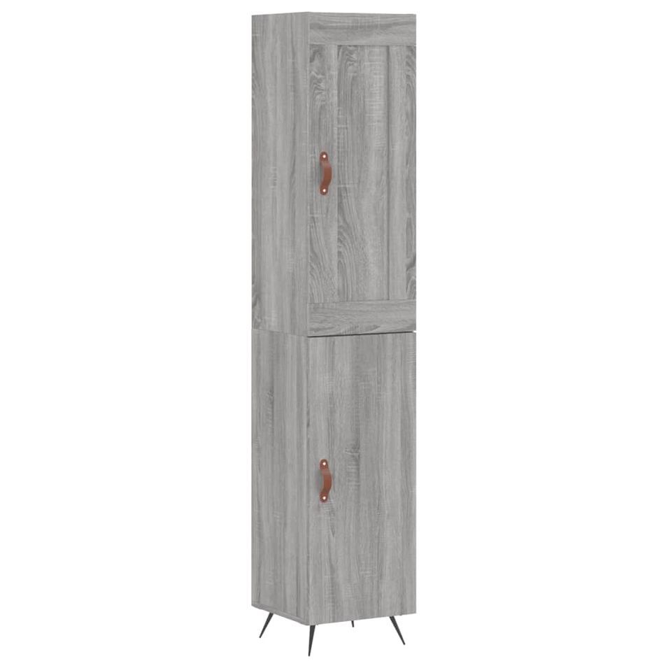 Buffet haut Sonoma gris 34,5x34x180 cm Bois d'ingénierie - Photo n°1