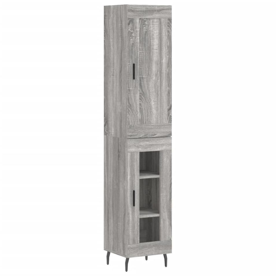 Buffet haut Sonoma gris 34,5x34x180 cm Bois d'ingénierie - Photo n°1