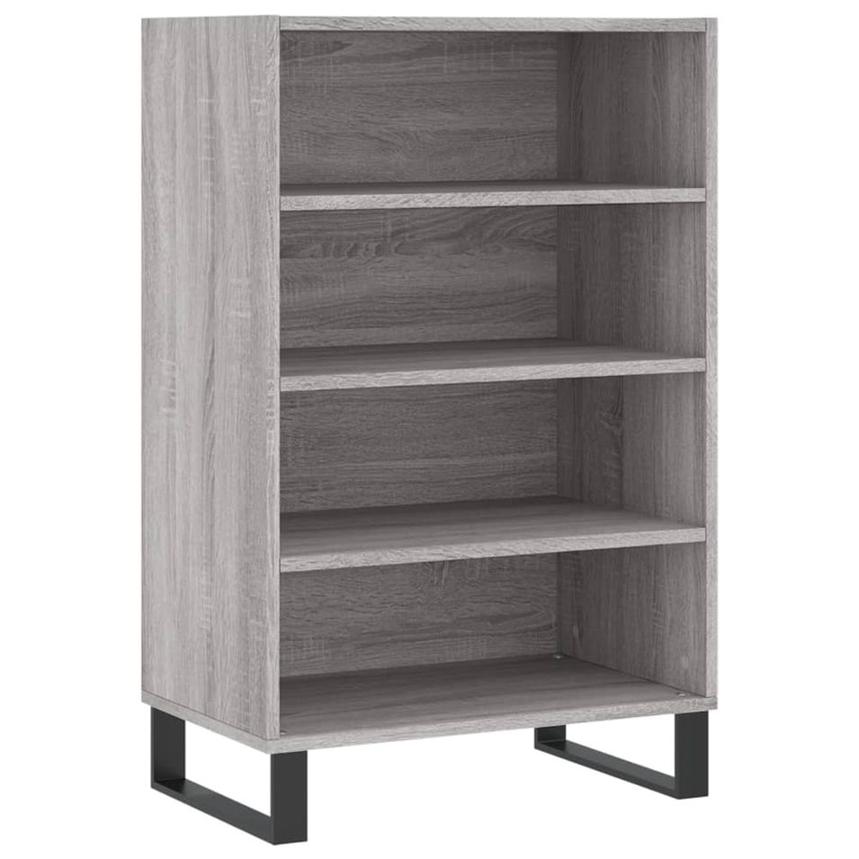 Buffet haut sonoma gris 57x35x90 cm bois d'ingénierie - Photo n°1