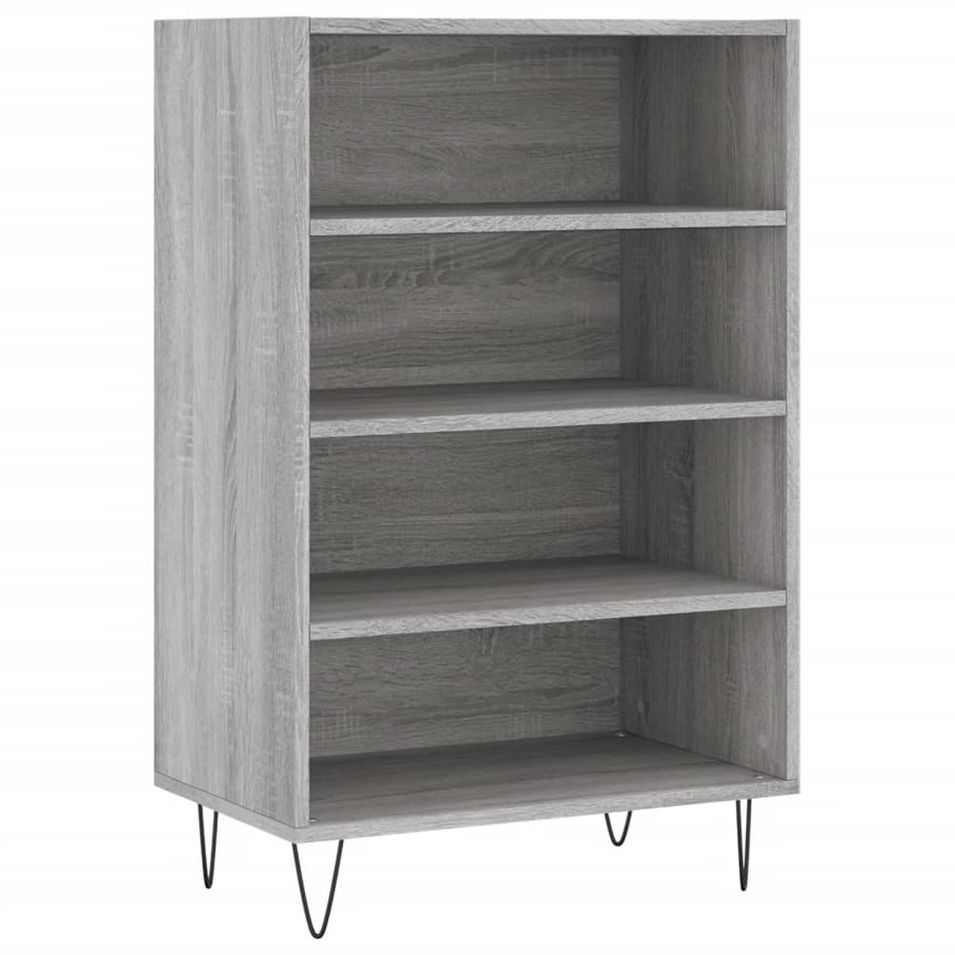 Buffet haut sonoma gris 57x35x90 cm bois d'ingénierie - Photo n°1