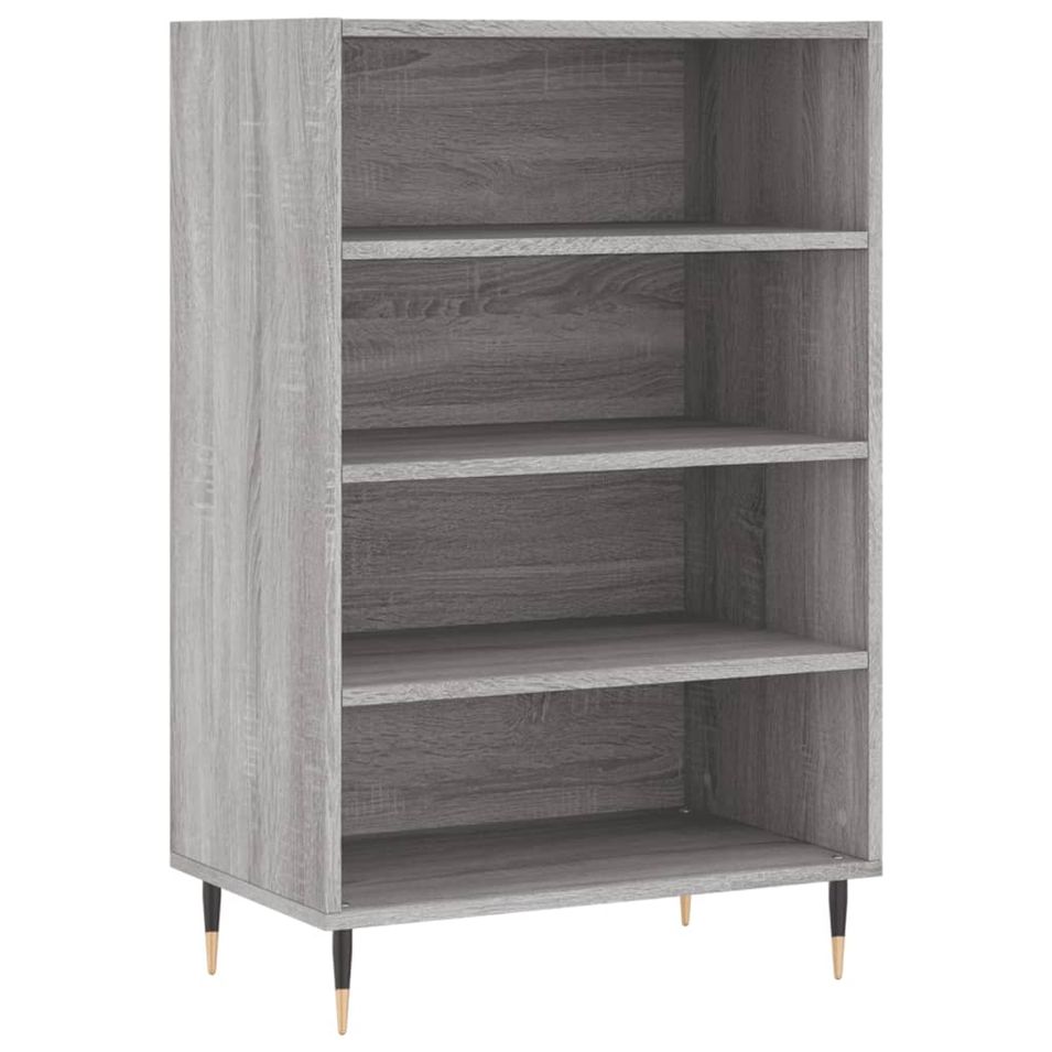 Buffet haut sonoma gris 57x35x90 cm bois d'ingénierie - Photo n°1