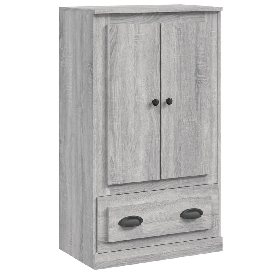 Buffet haut sonoma gris 60x35,5x103,5 cm bois d'ingénierie - Photo n°1
