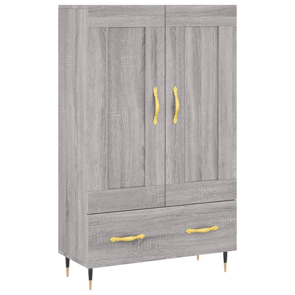 Buffet haut sonoma gris 69,5x31x115 cm bois d'ingénierie - Photo n°1